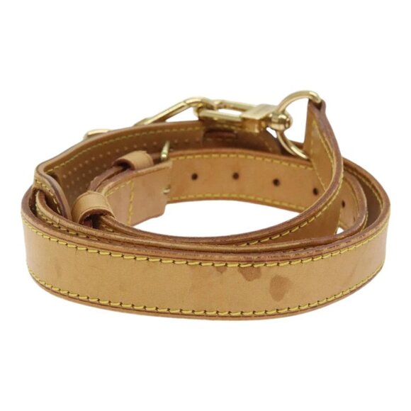LOUIS VUITTON Adjustable Shoulder Strap Leather 36.2""-43.7"" Beige Auth 90005 - Picture 3 of 7